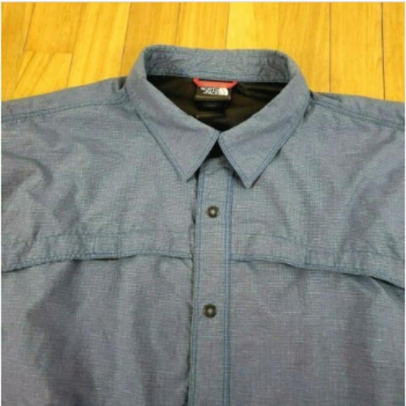 North Face Blue Button Down Shirt Size Large - Picture 2 of 7